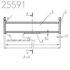 Балка опорная с проушинами 159 мм ОСТ 24.125.121-01
