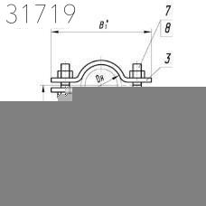 Опора хомутовая неподвижная 108х150 мм ТПР.04.01(2).00.000-07