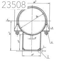 Опора неподвижная хомутовая Т12.27 273х200 мм