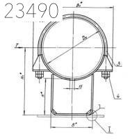 Опора неподвижная хомутовая Т12.29 325х150 мм