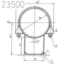 Опора неподвижная хомутовая Т12.09 89х200 мм