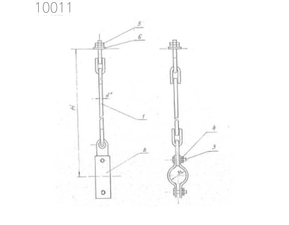Подвеска с одной тягой 530 мм 0312.01.00.000-21 СБ