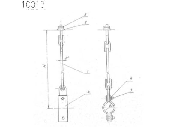 Подвеска с одной тягой 57 мм 0312.01.00.000-03 СБ