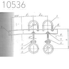Крепление четырех трубопроводов к ж/б колонне 25 мм 0312.34.00.000-01 СБ