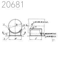 Опора приварная неподвижная Л8-191.000-46 630 мм