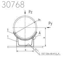 Приварные неподвижные опоры 530 мм СТО 79814898 129-2009