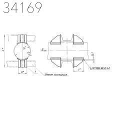 Опора неподвижная двухупорная усиленная 108 мм ТС-662.00.00