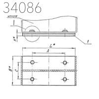 Плита опорная диэлектрическая 194х680 мм ТС-632.00.000-10