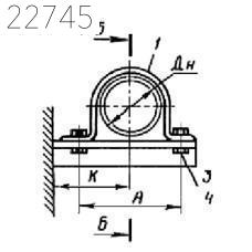Опора однорядная отдельная ОК 315 мм