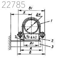Опора однорядная с прерывистым основанием ОП-2 225 мм