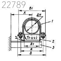 Опора однорядная с прерывистым основанием ОП-2 400 мм